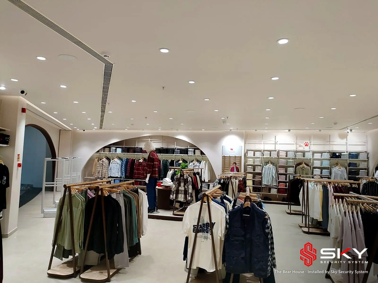 Store interior at the The Bear House site. Security and ELV work by Sky Security System.